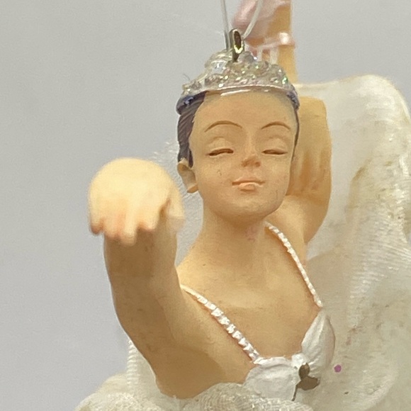 Elegant  Vintage Ballerina Hand Painted Christmas Ornament - Picture 2 of 6